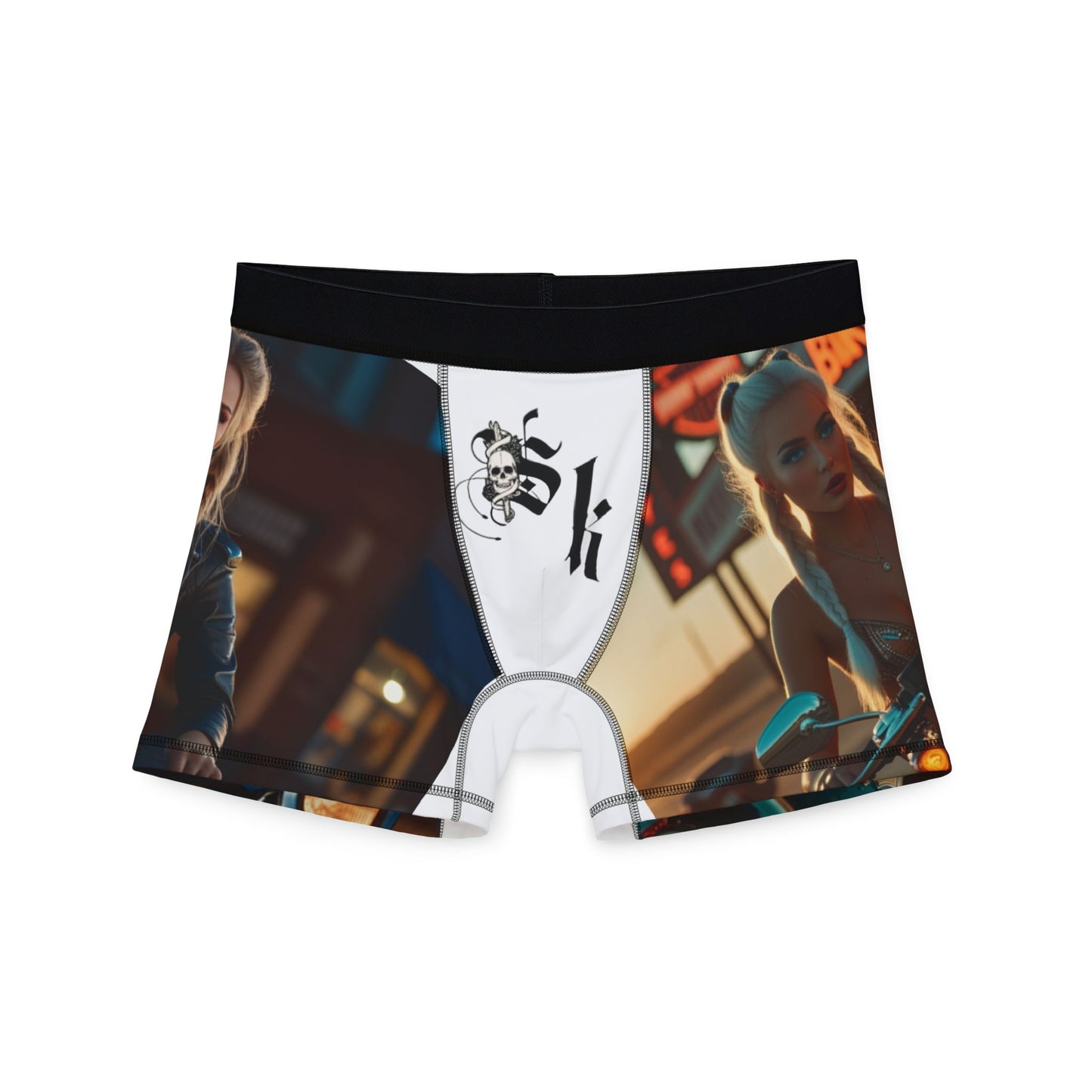 Men's Boxers - Biker Babe Print